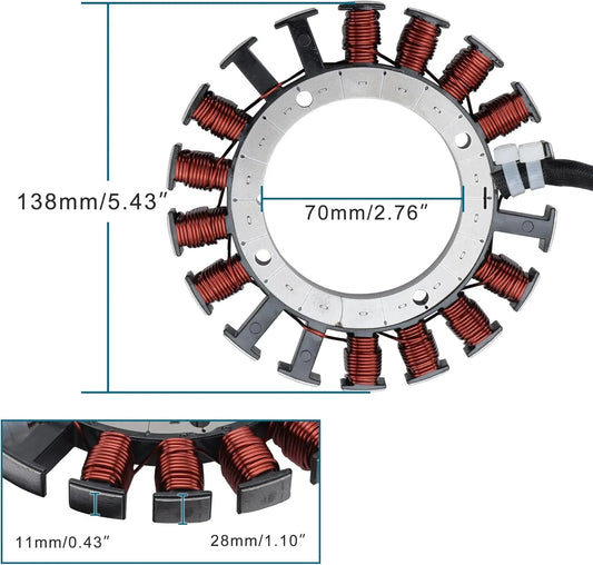 Magneto Stator for Kawasaki FR541V, FR600V, FR730V & FS Series | OEM 59031-7017 - goofitmoto