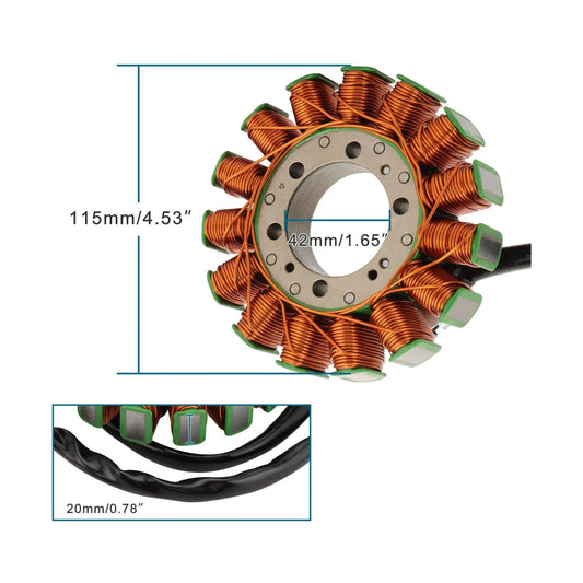 Magneto Stator for Kawasaki Ninja ZX-14 / ZX-14R (2006-2023) | OEM 21003-0144 - goofitmoto