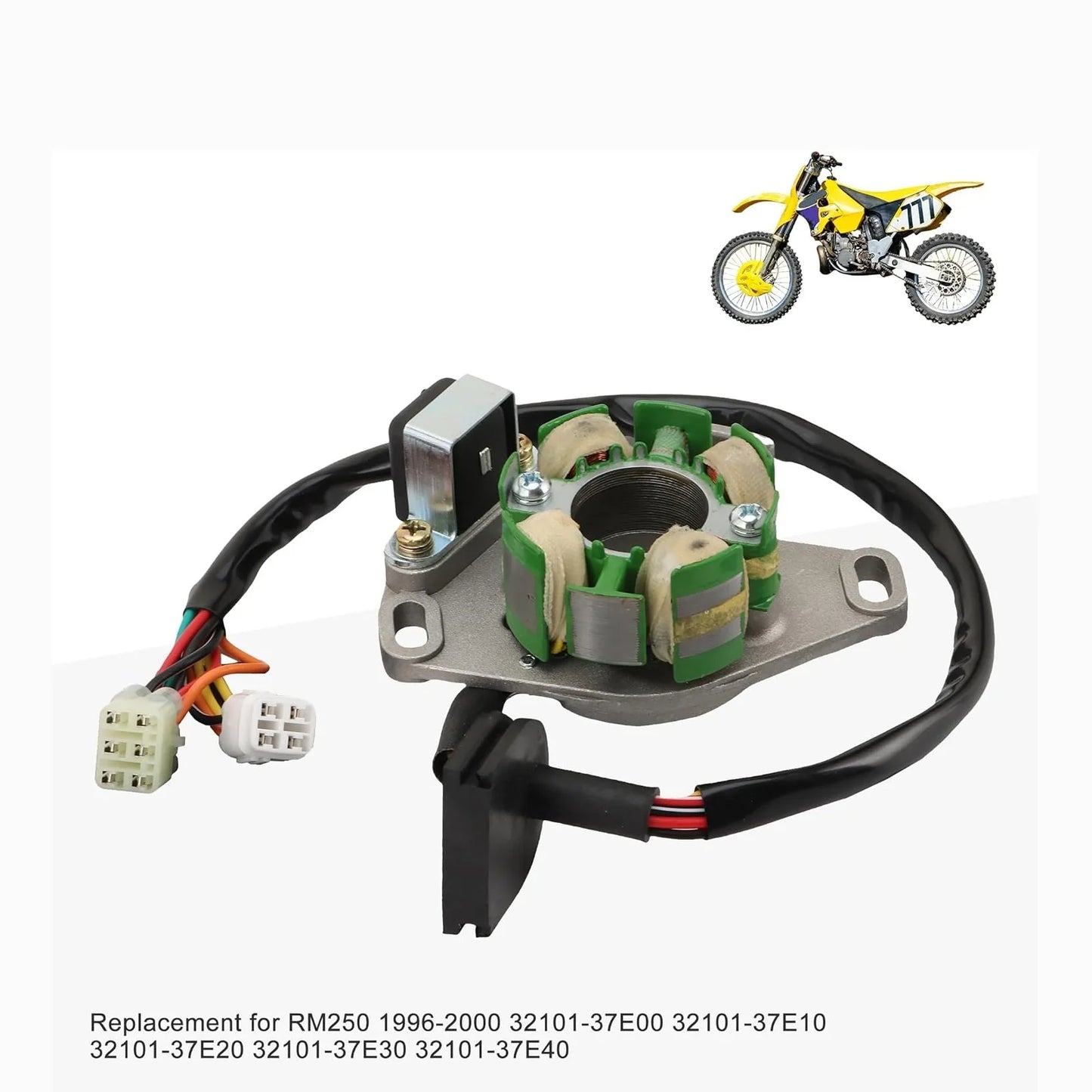 Magneto Stator for Suzuki RM250 (1996-2000) | 32101-37E00 & 32101-37E40 - goofitmoto