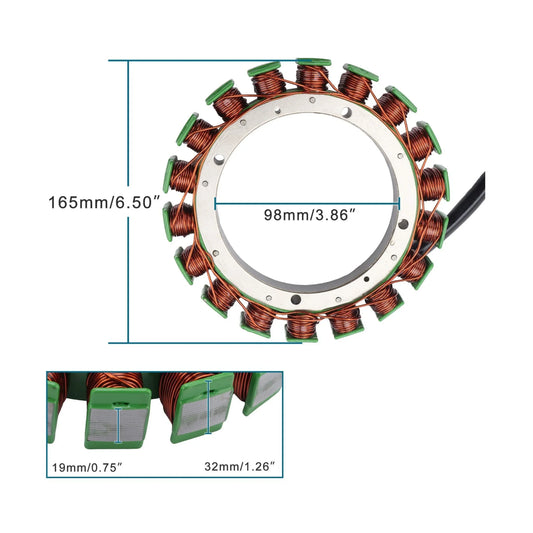 Magneto Stator for Yamaha F150 Outboard | OEM 63P-81410-00 - goofitmoto