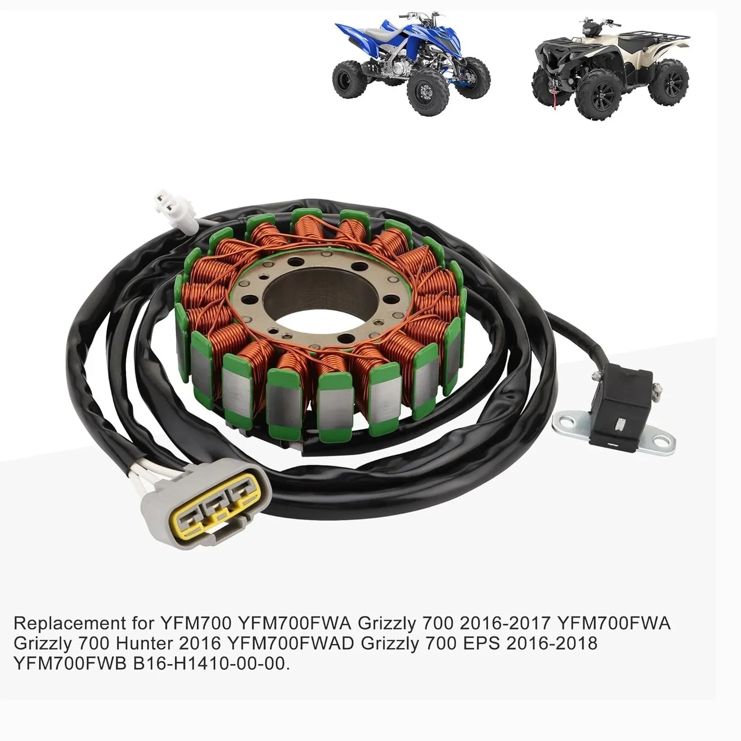 Magneto Stator for Yamaha Grizzly 700 & Kodiak 700 (2016-2018) | B16-H1410-00-00 - goofitmoto