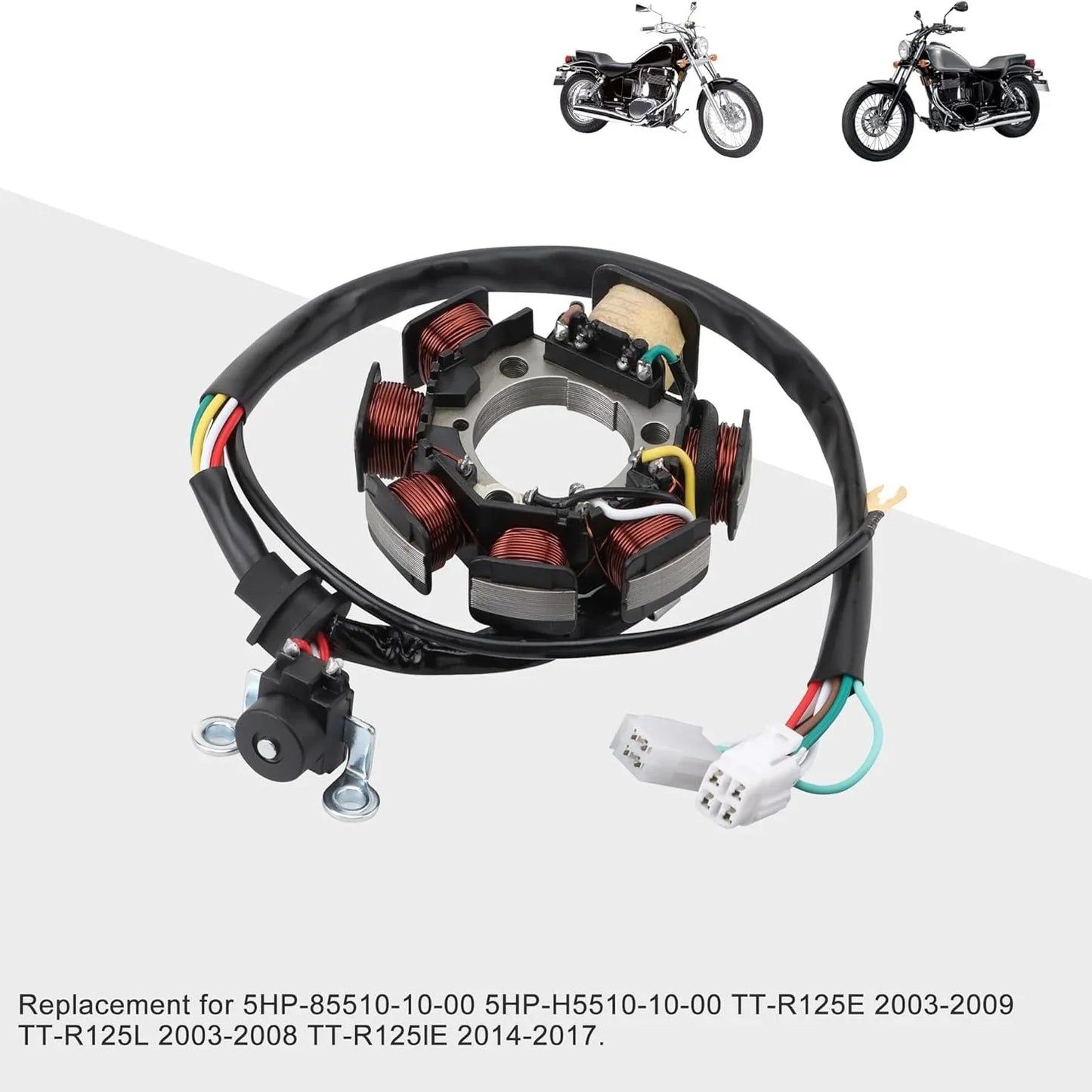 Magneto Stator for Yamaha TT-R125E TT-R125L (2003-2017) | 5HP-85510-10-00 - goofitmoto