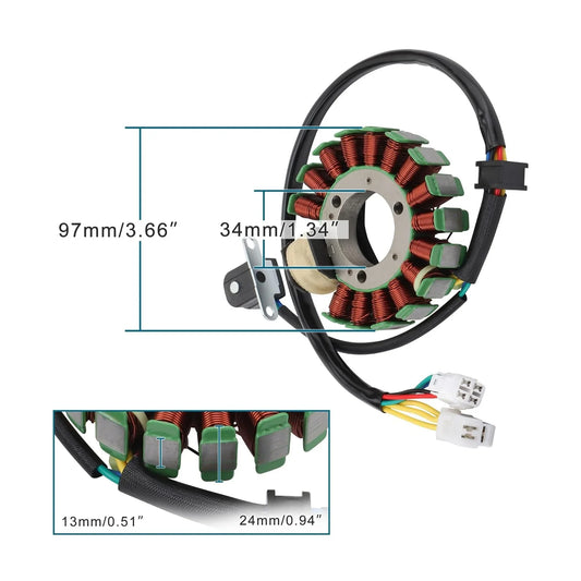 Magneto Stator for Yamaha Timberwolf 250 & Bear Tracker | 4BD-85510-20-00 - goofitmoto