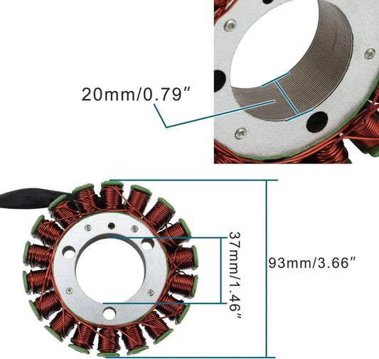Magneto Stator for Yamaha XJR400 & XJR400R (1993-2007) | 4HM-81410-00-00 - goofitmoto