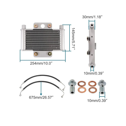 Aluminum Oil Cooler Radiator Kit for GY6 163cc-180cc - goofitmoto