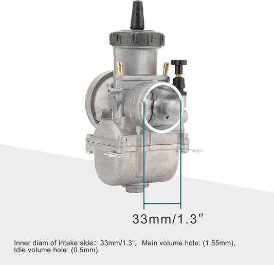 PWK 33mm Flat Slide Carburetor for 250cc 300cc Dirt Bike ATV