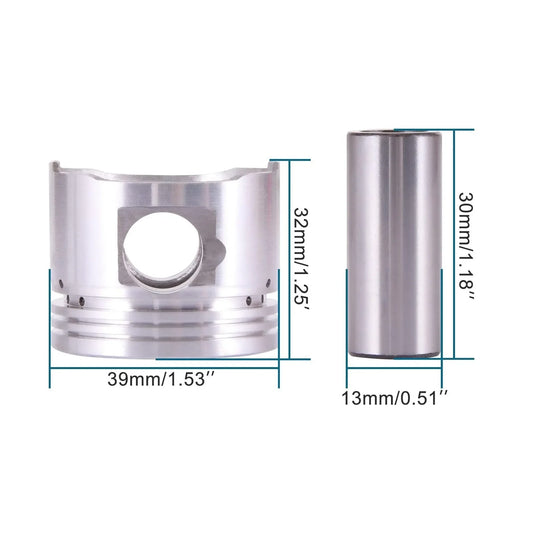 39mm Piston Rings Kit for GY6 49cc 50cc 139QMB 4-Stroke Scooter - goofitmoto