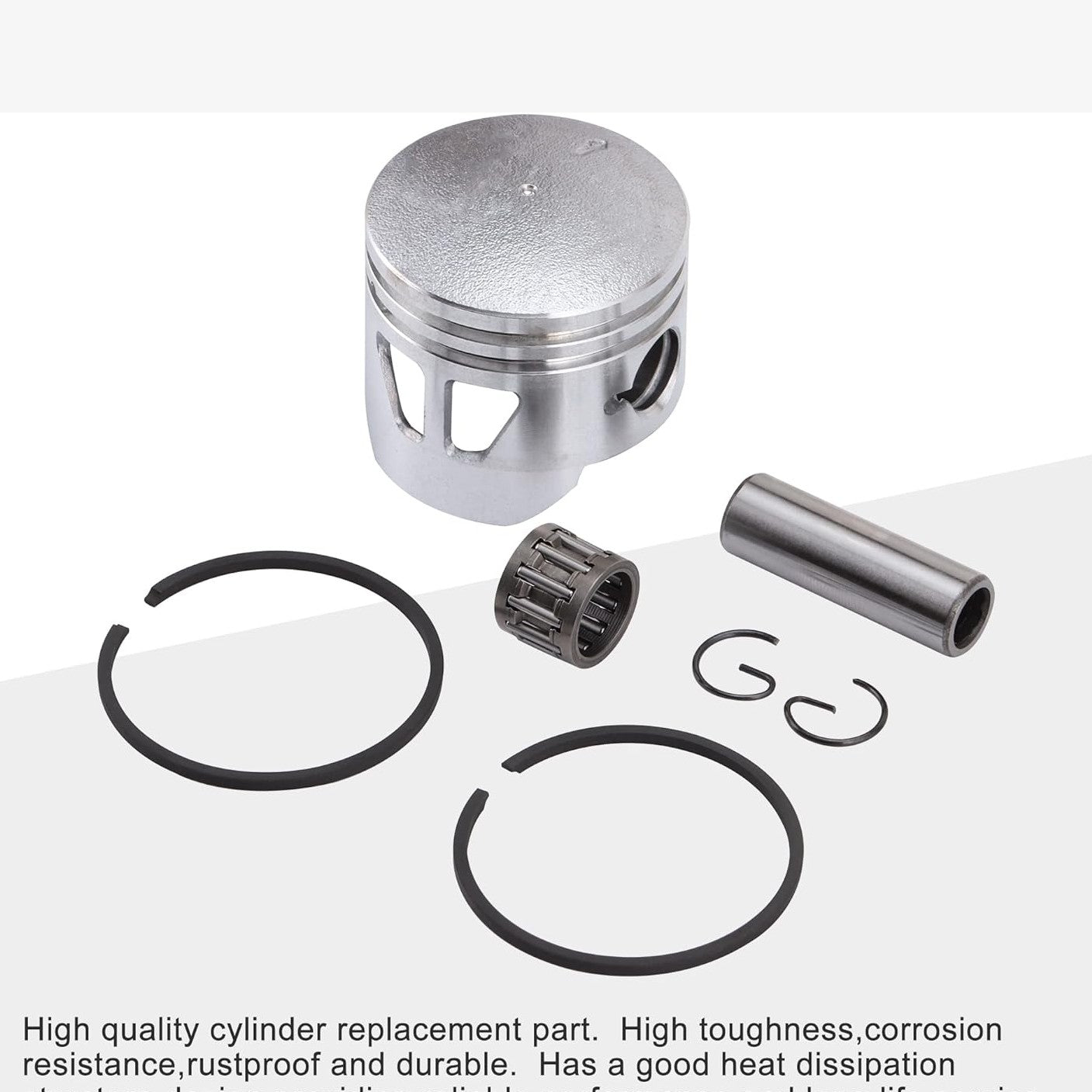 GOOFIT 44mm Piston Kit Assembly Replacement for 2 Stroke 47cc 49cc Zenoah G23LH G2D Goped Sport Liquimatic X-Ped Go-Quad
