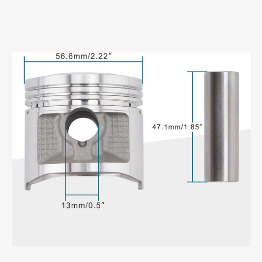 GOOFIT 56.5mm Piston Assembly Kit for CG125 Lifan Zongshen Engine