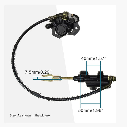 Rear Hydraulic Brake Assembly for 50cc-125cc Chinese ATV Quad, TaoTao Boulder B1, Coolster 3050HD - goofitmoto