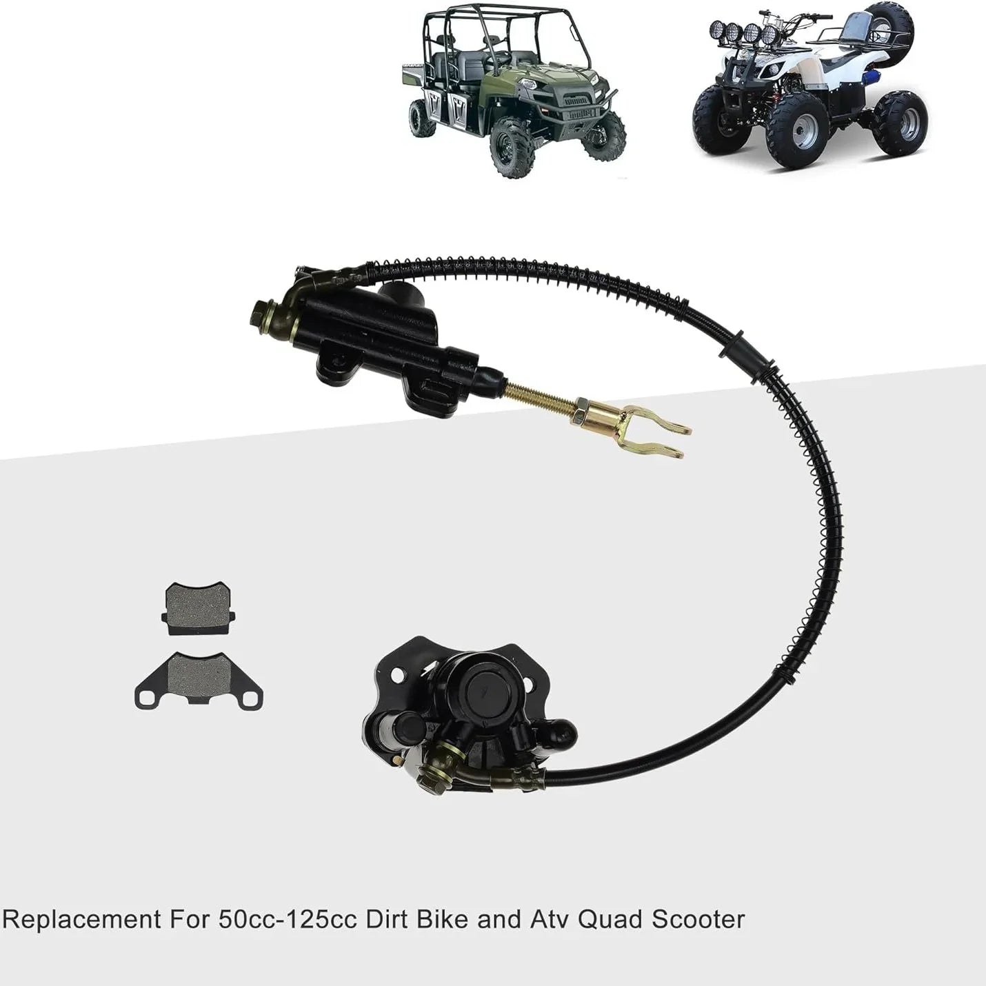 Rear Hydraulic Brake Assembly for 50cc-125cc Chinese ATV Quad, TaoTao Boulder B1, Coolster 3050HD - goofitmoto