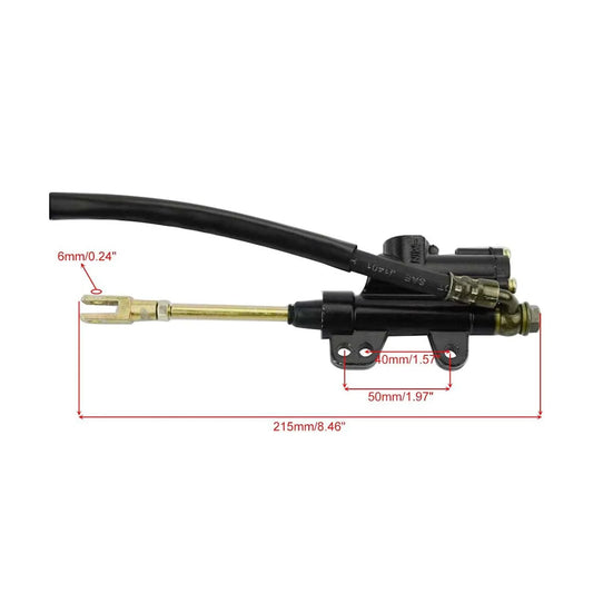 Rear Hydraulic Brake Assembly with 12mm Caliper for 70cc–200cc SSR, SDG, Lifan Pit Bike - goofitmoto