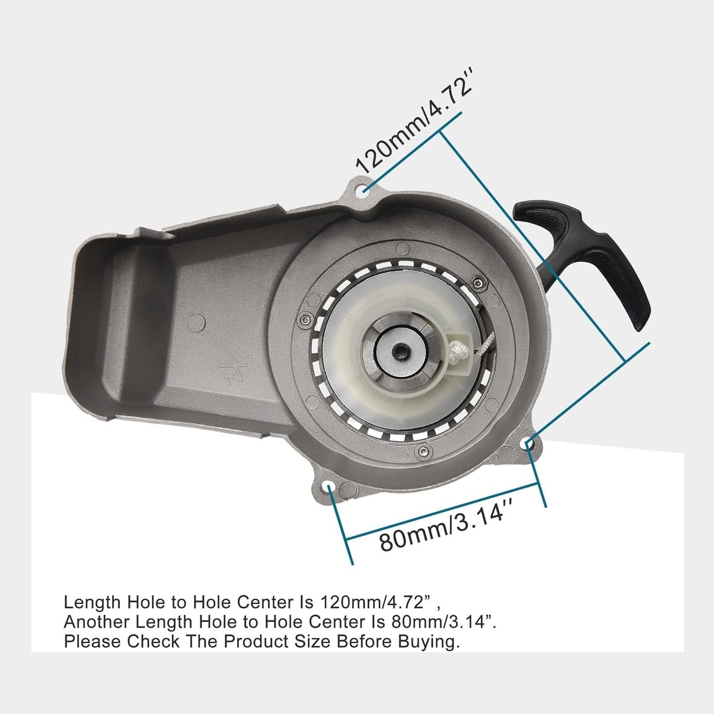 GOOFIT Metal Pull Starter for 2 Stroke 47cc 49cc Pocket Bike Mini Bike Dirt Bike Scooter ATV Quad Motorcycle