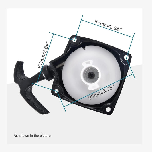 Plastic Recoil Starter | 67mm Hole Spacing | 33cc-49cc Gas Scooter - goofitmoto