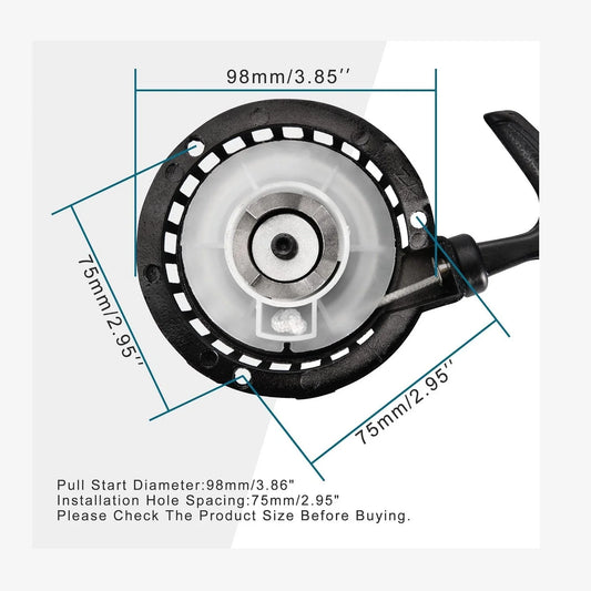 Aluminum Recoil Starter | 75mm Hole Spacing | 47cc 49cc Mini Moto - goofitmoto