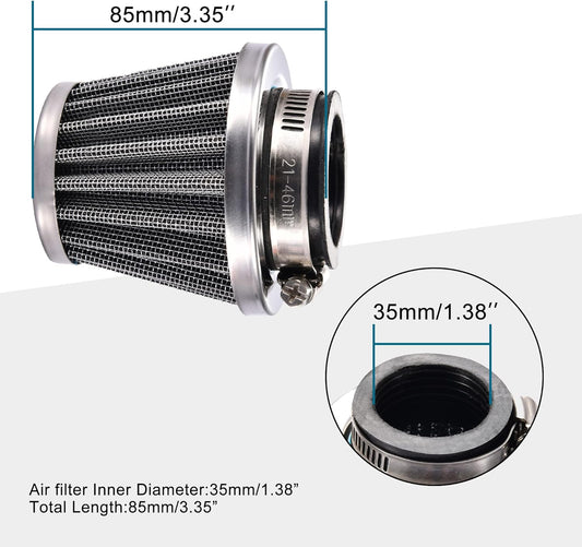 35mm Air Filter for 50cc 70cc 90cc 110cc ATV Scooter Horizontal Engine