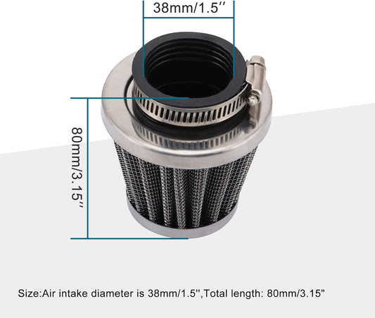 38mm Air Filter for GY6 CG 150 Scooter ATV Dirt Bike PZ26 PZ27 Carb