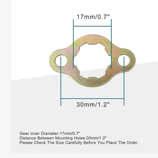 17mm Front Sprocket Retainer Locking Plate & Bolt Kit for 50cc–125cc Horizontal Engines - goofitmoto