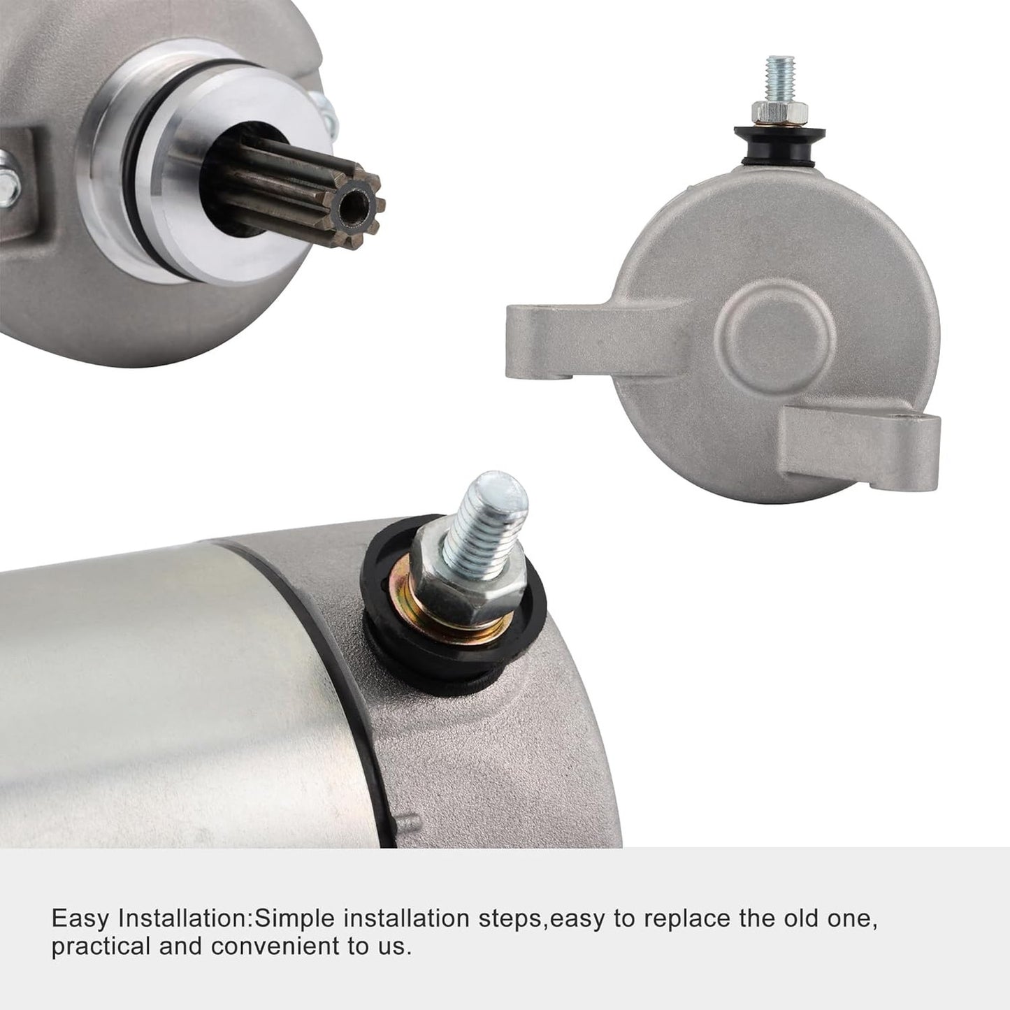 GOOFIT Electric Starter Start Motor Accessories Fit Engine Replacement for ATV YFZ450 04-13 YFZ450 LE 2004 YFZ450 SE 05-09 5TG-81800-00-00 5TG-81890-00-00