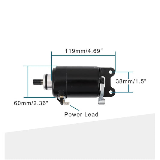 Starter Motor for Honda CBR250RR, Hornet 250, JADE 250 (1996–2008) | 9-Tooth CCW - goofitmoto