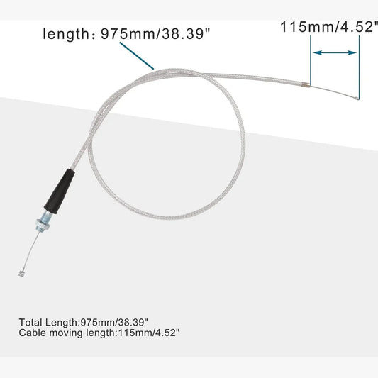 38.4" Throttle Cable for 50cc-125cc Dirt Bike, ATV, & GY6 Scooter (975mm) - goofitmoto