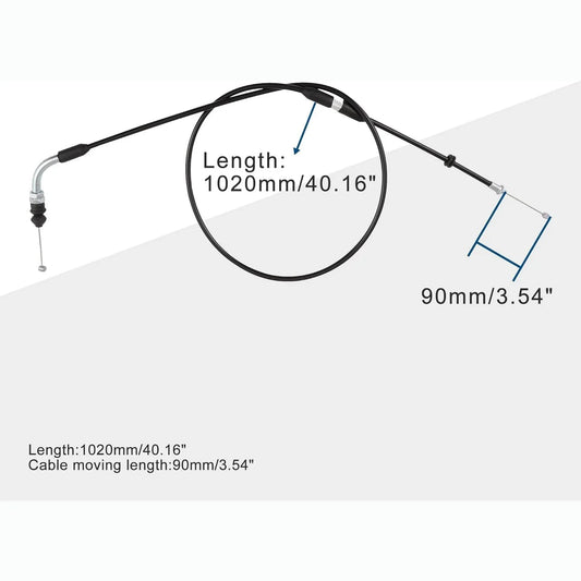 40.2" Adjustable Elbow Throttle Cable for 150cc GY6 Engine Scooter & ATV - goofitmoto