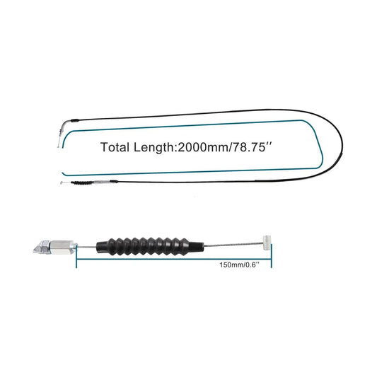 78.7" Throttle Cable for 150cc 200cc 250cc Go-Kart & ATV Quad - goofitmoto