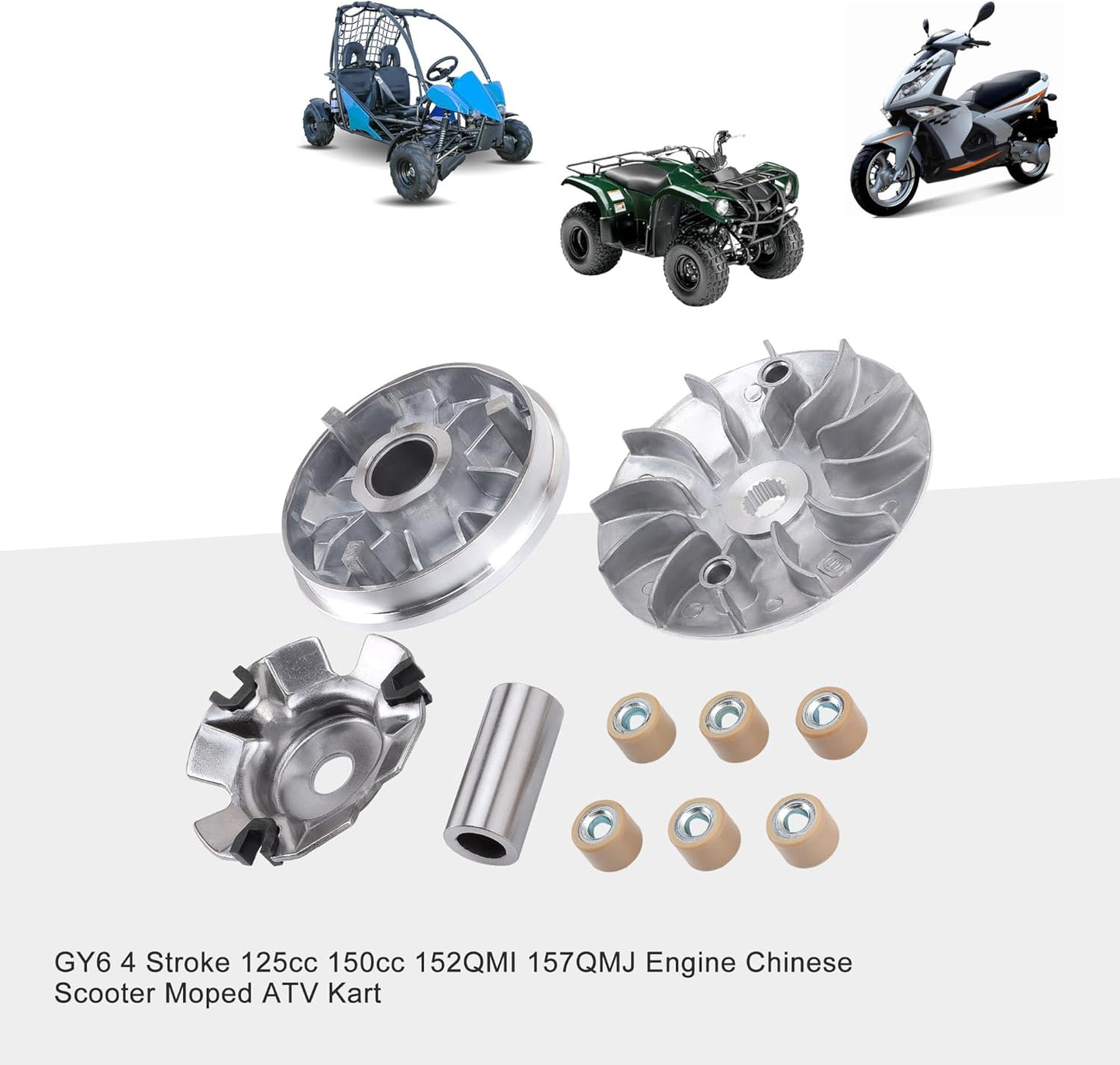 Variator Clutch Assembly For GY6 125cc 150cc 152QMI 157QMJ Engine