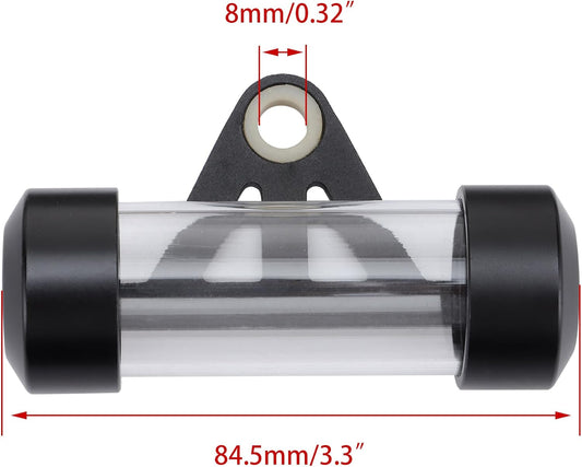 Porta bollo moto impermeabile con tubo fotografico e foro di montaggio da 8mm