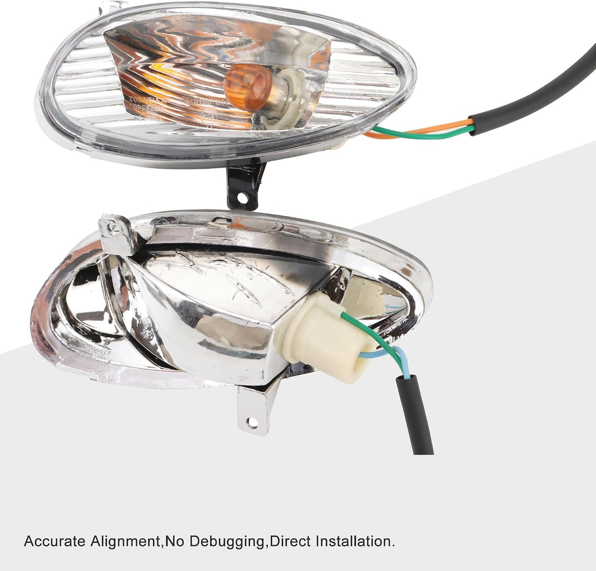 Turn Signal Light for GY6 50cc Chinese Scooter Moped - White