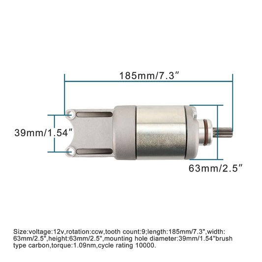 Starter Motor for Kawasaki Prairie 360 4X4 KVF360 2003–2008 | 21163-1328