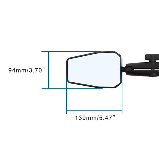 M8/M10 Side View Mirrors for Motorcycle ATV with Adapters
