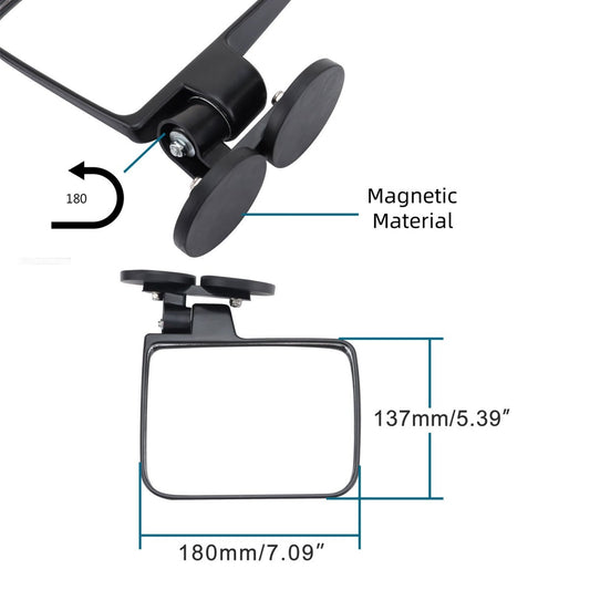 Magnetic Side View Mirrors for Tractor Forklift Mower UTV
