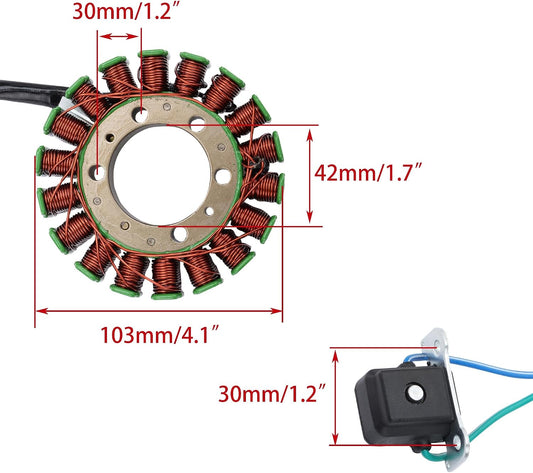 1988–2005 Suzuki LT-F250 LT-F300 King Quad Arctic Cat 18-Coil Stator
