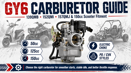 GY6 Carburetor Guide: 139QMB, 152QMI, 157QMJ & 150cc Scooter Fitment