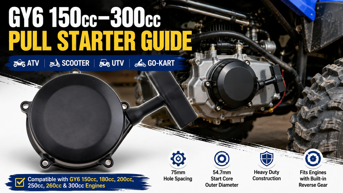 GY6 150cc 250cc 300cc pull starter replacement guide for ATV scooter and go kart engines