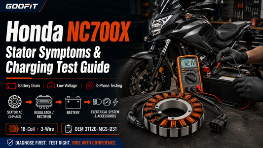 Honda NC700X stator symptoms and charging-system test with OEM 31120-MGS-D31 replacement stator
