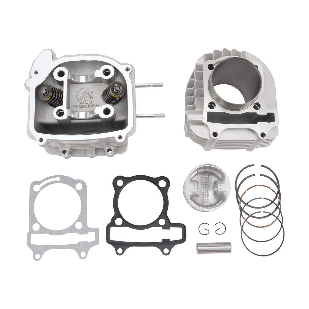 GOOFIT 62.5mm Engine Parts Cylinder Liners Heads Piston Gasket Block Kit Replacement for GY6 180cc 200cc 250cc ATV Off-Road Vehicle Engines