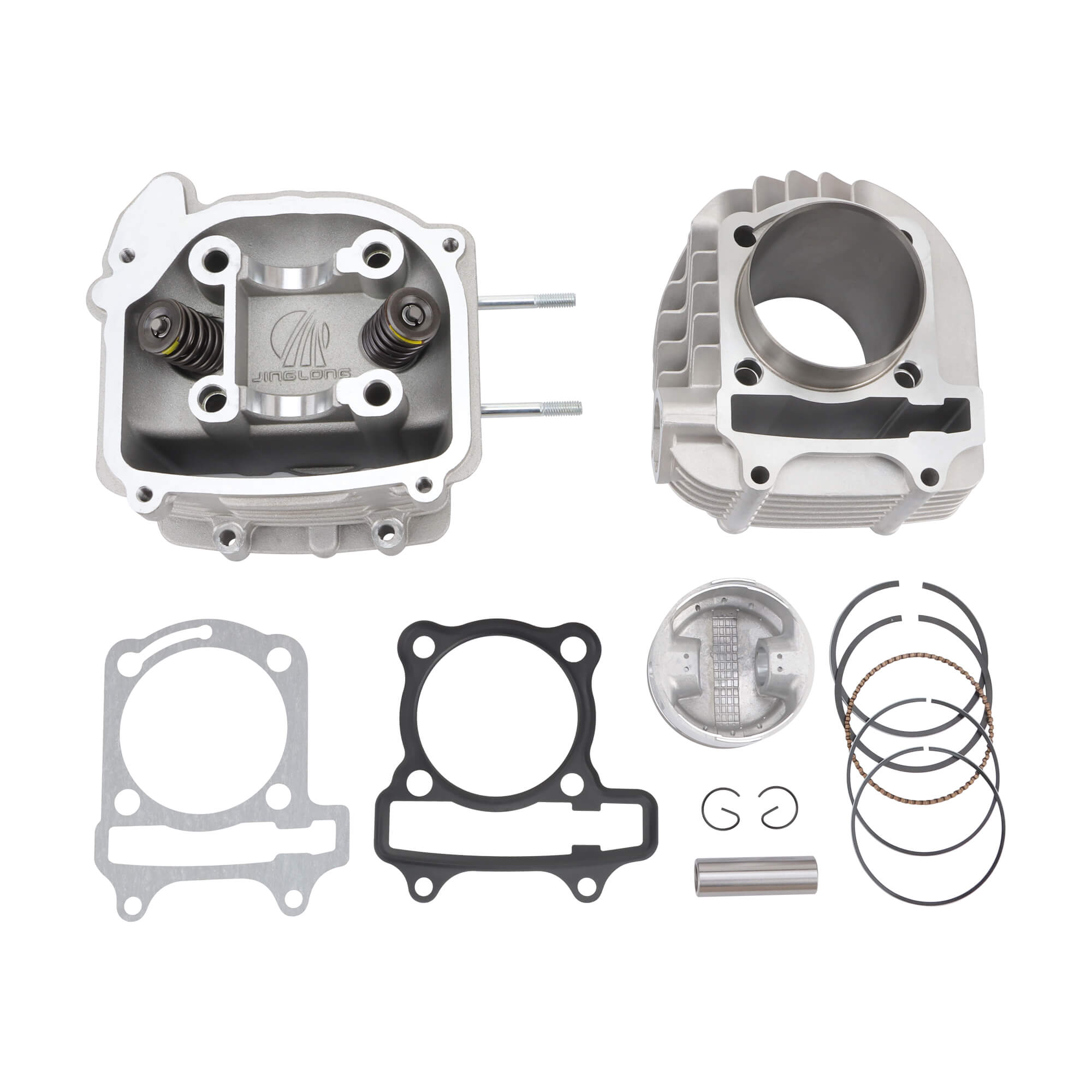 GOOFIT 62.5mm Engine Parts Cylinder Liners Heads Piston Gasket Block Kit Replacement for GY6 180cc 200cc 250cc ATV Off-Road Vehicle Engines