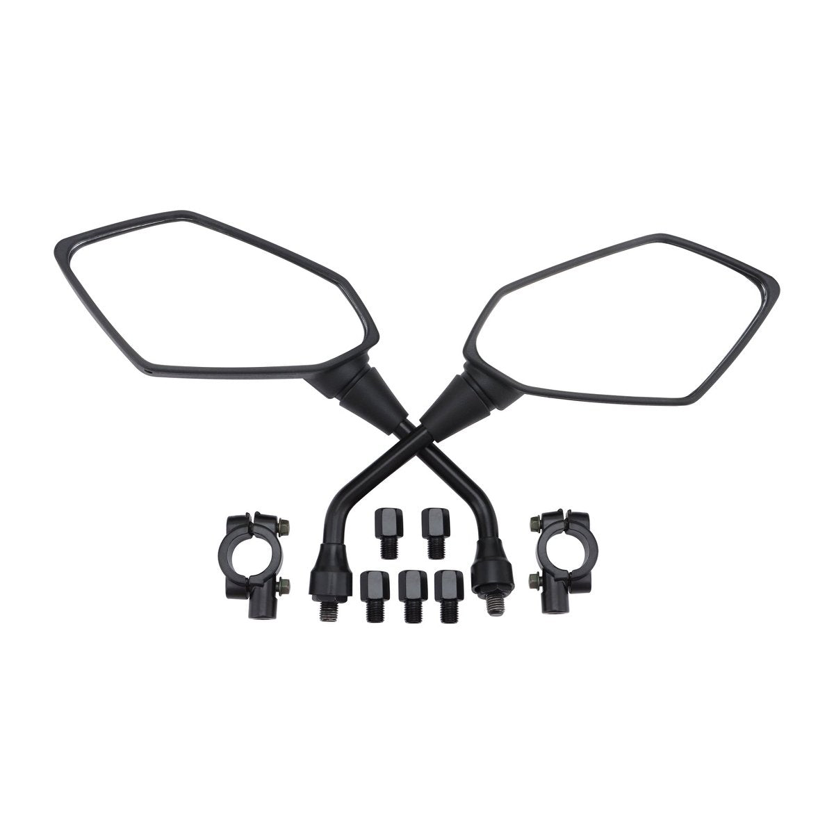 10mm Side View Mirrors with M8 Adapters for ATV Scooter | ZF001-185