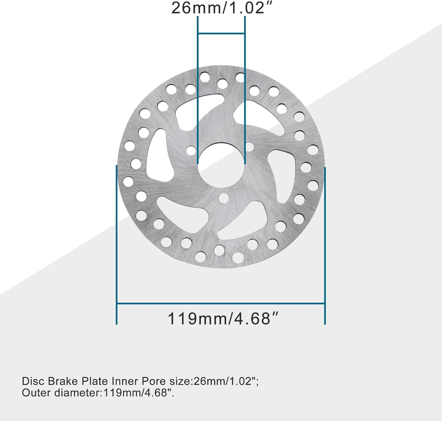 119mm Disc Brake Plate for 47cc 49cc 2-Stroke Pocket Bike