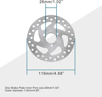 119mm Disc Brake Plate for 47cc 49cc 2-Stroke Pocket Bike