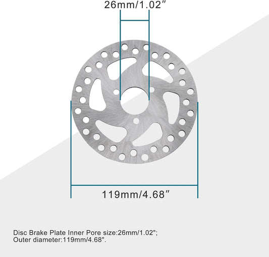 119mm Bremsscheibenplatte für 47cc 49cc 2-Takt Pocket Bike  