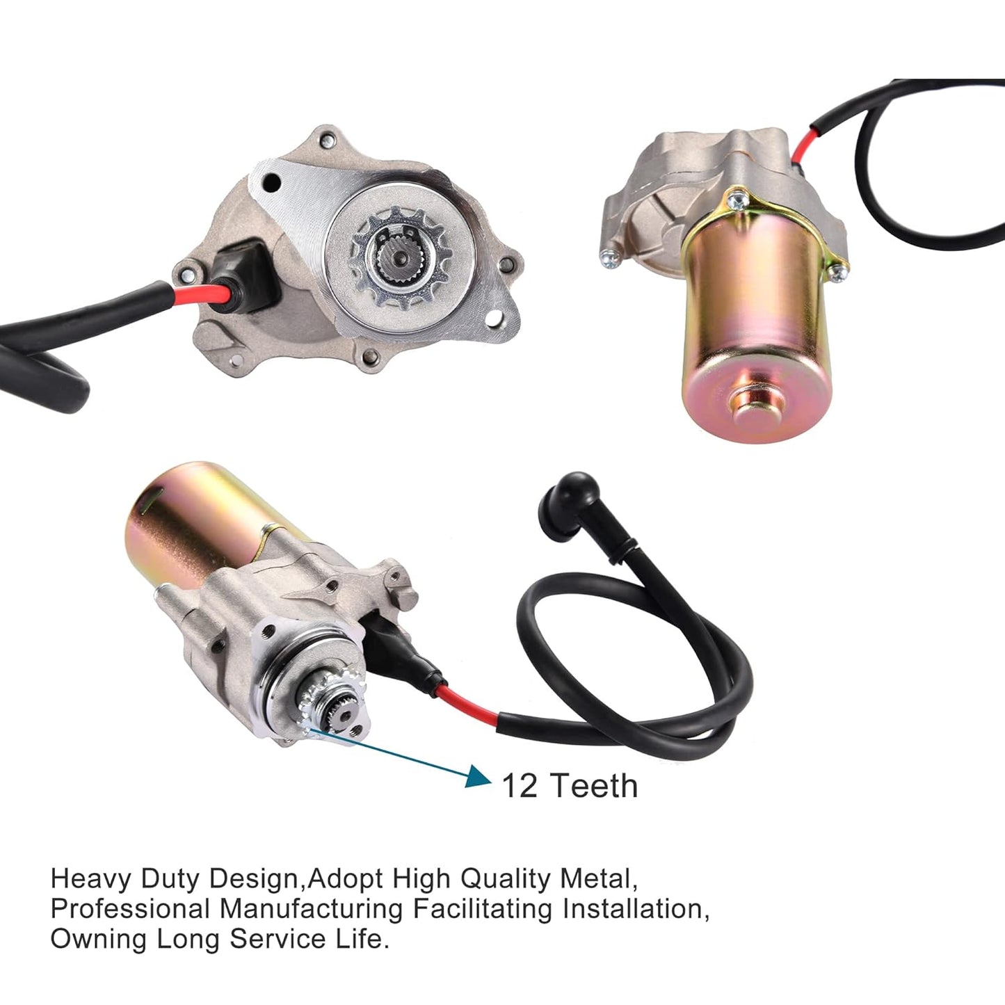 12-Tooth Starter Motor for Chinese 50cc 70cc 90cc 110cc ATV Dirt Bike