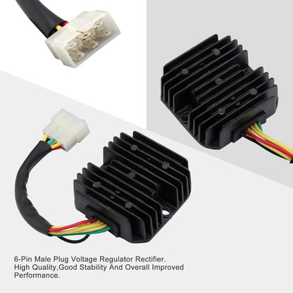 6-pin voltage regulator rectifier for 125cc 150cc 200cc 250cc scooter with wiring harness