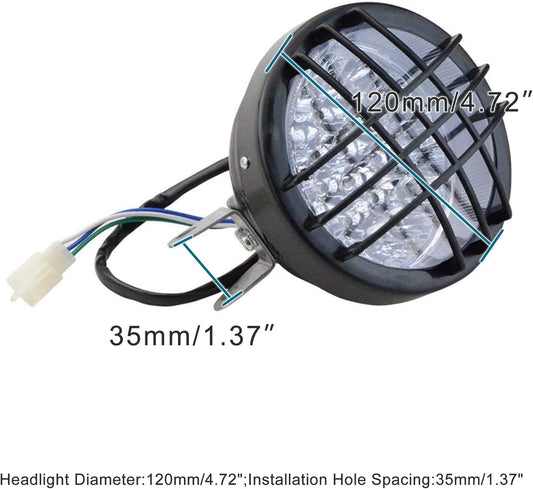 12V LED Scheinwerfer mit Blinkeranzeige für 50cc-150cc Scooter ATV