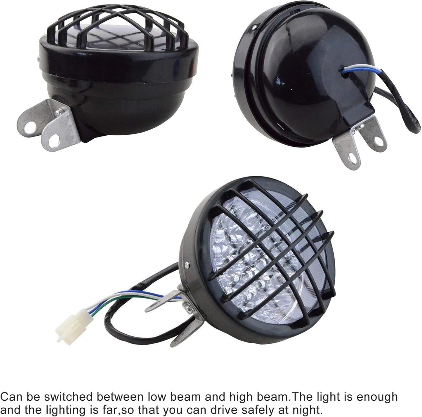12V LED Scheinwerfer mit Blinkeranzeige für 50cc-150cc Scooter ATV