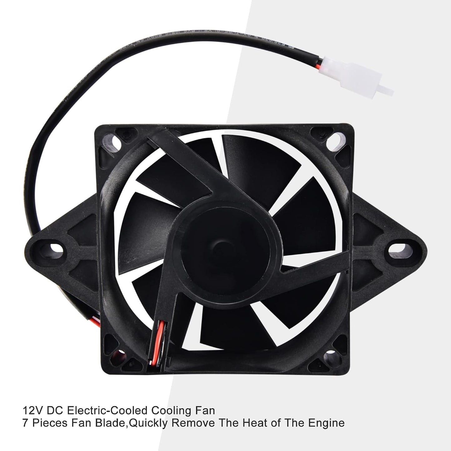 12V Square Radiator Cooling Fan for 200cc 250cc ATV Dirt Bike Go Kart
