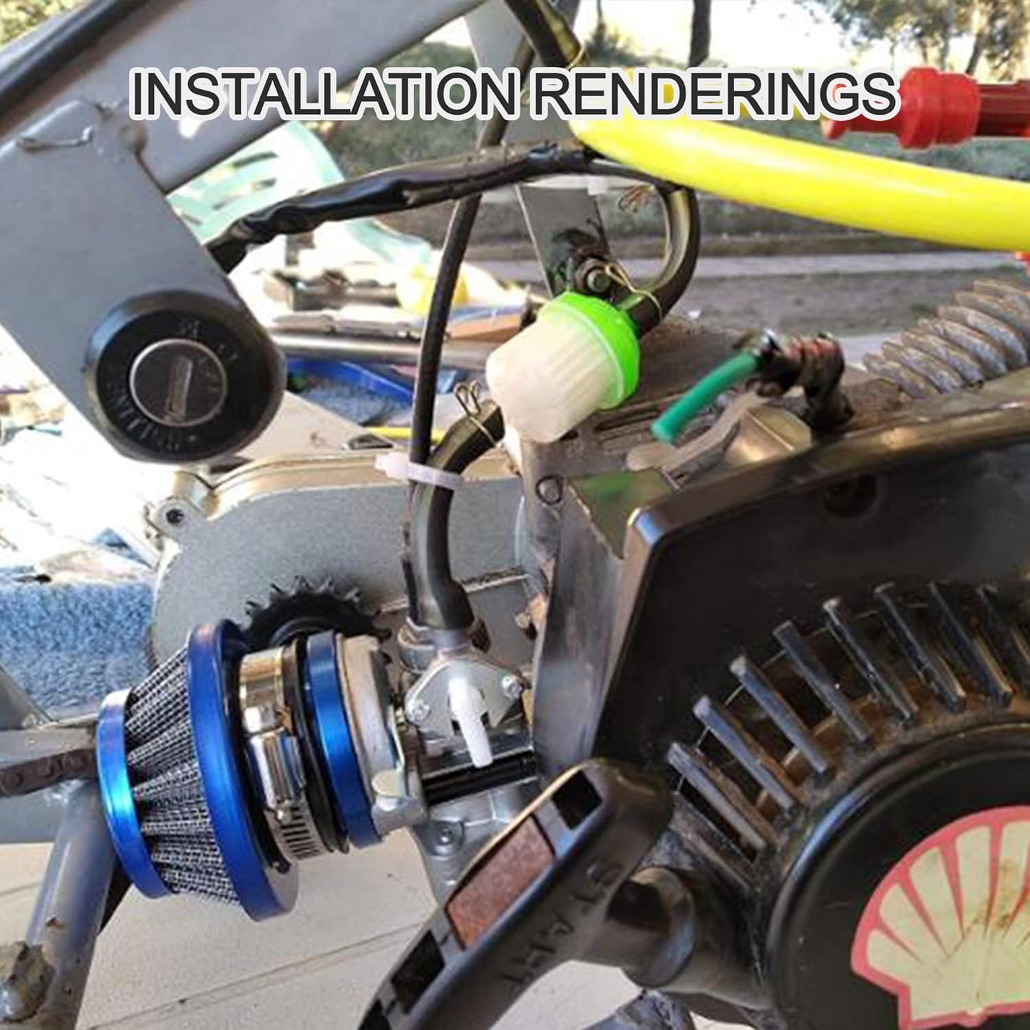 13mm Carburetor with Air Filter Kit for 47cc 49cc Mini Pocket Bike ATV
