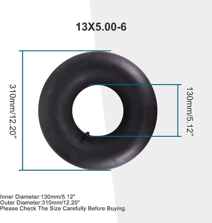 13x5.00-6 Inner Tube with TR87 Bent Valve for Mobility Scooter Lawn Mower